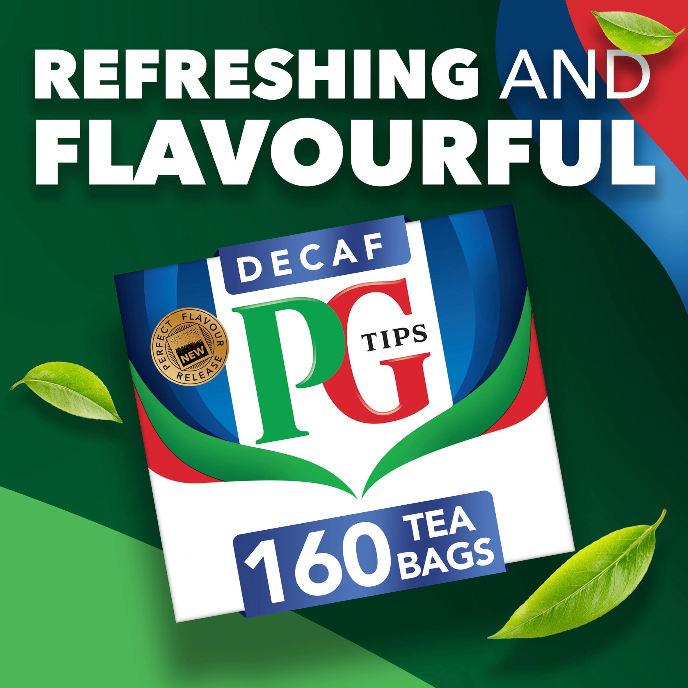 PG Tips Decaf Black Tea 160 Tea Bags 464g, Imported from Britain