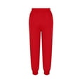 thumbnail image 5 of Joggers for Kids Boys Girls Sweatpants Jogging Bottoms Girls' Casual Trousers Tapered Tracksuits Bottoms Drawstring Elastic Waist Sports Cuffed Pants Children Solid Color Trousers Red 14-15 Years, 5 of 7