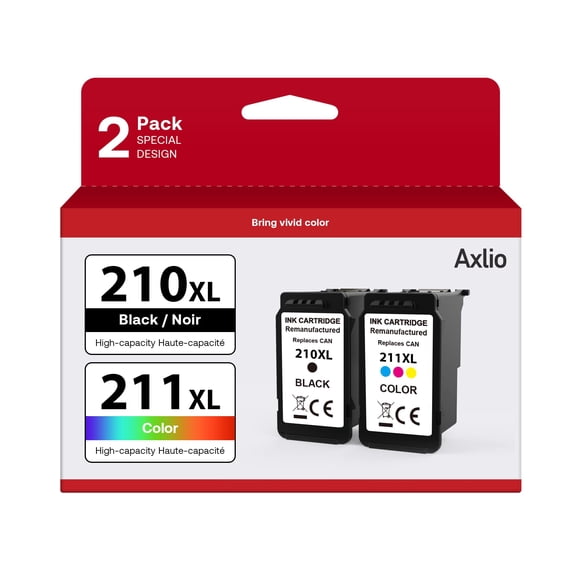 PG-210TG/CL-211TG Cartouches d'Encre Compatibles de Remplacement pour Canon 210 211, 210TG 211TG Ensemble Combo d'Encre à Utiliser sur Canon MP495 MP280 MP490 MP480 MP270 MP24