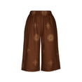 thumbnail image 5 of HomeGardon Two Piece Linen Sets for Women Tops Set Vacation Home Linen Printing Short Sleeves and Trousers, 5 of 9