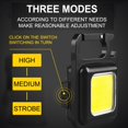 thumbnail image 3 of mini linternas LED, 2 luces de trabajo recargables de 800 lúmenes, magnéticas, COB, portátiles, pequeñas, impermeables, llaveros para camping, emergencias y pesca [Clase energética A+], 3 of 5