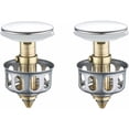 thumbnail image 1 of 2 filtros de drenaje universales para lavabo, tapón de drenaje para fregadero, tapón de drenaje para fregadero de baño con cesta, colador de cocina, tapón de drenaje para fregadero (2 unidades),, 1 of 5