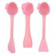 thumbnail image 1 of Silicone Facial Cleansing Brush Wash and Cleansing Milk for Facial Exfoliation and Massage, Set of 3 (Pink), 1 of 4