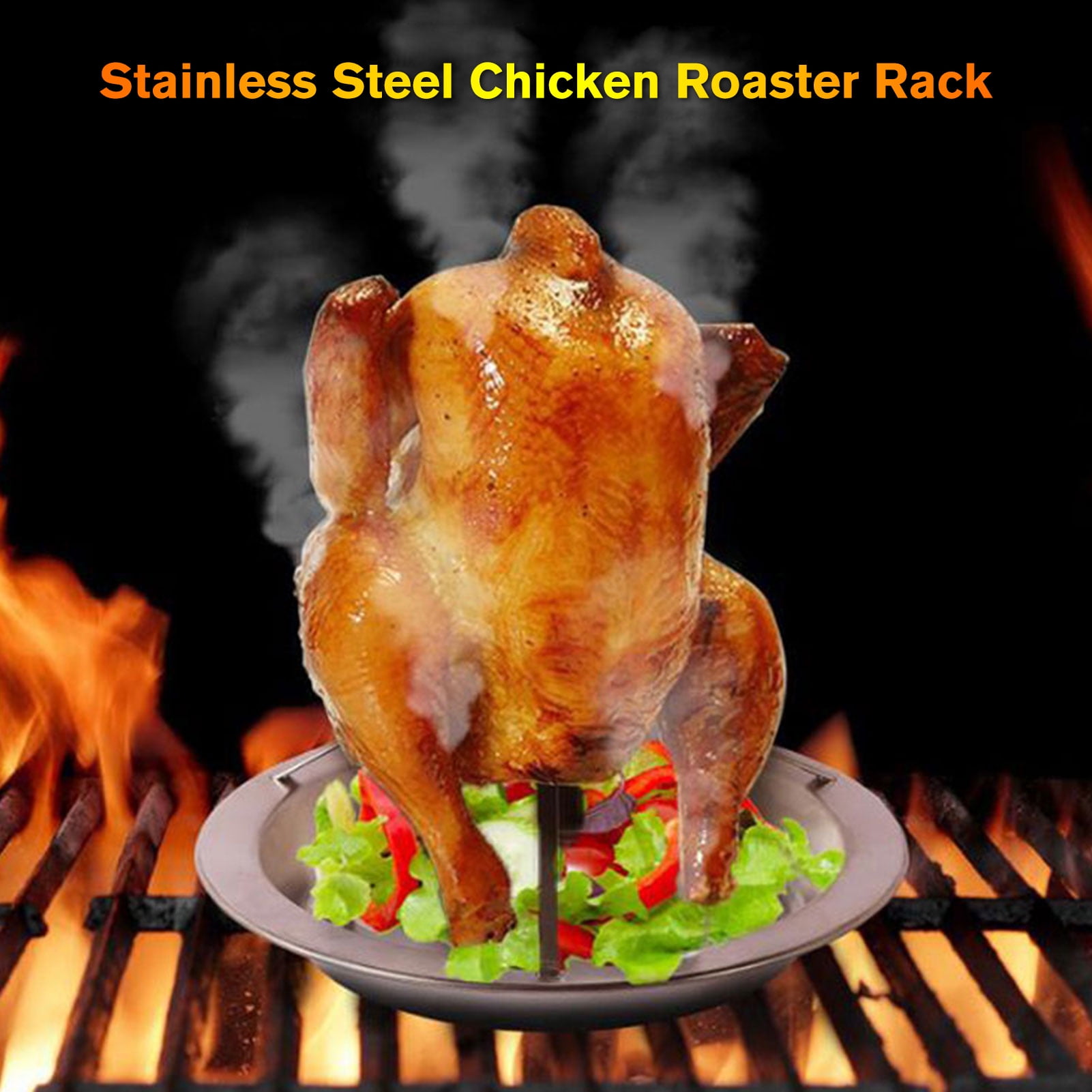Details about   Stainless Steel High Quality Chicken Roaster Roast Chicken Holder Easy To Clean 