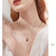 thumbnail image 4 of MOQIN Valentines Day Gifts -Rose Flower Heart Necklaces for Women Silver Anniversary Jewelry for Her Love Gifts for Wife Sister Grandma Mom Mothers Day Valentines Birthday Rose Gold Birthstone, 4 of 5