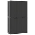 thumbnail image 3 of vidaXL Outdoor Storage Cabinet Black Polypropylene 38 x 14 x 65 in, 3 of 93