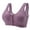 Purple, variant on Plus Size Underwear,Underwear Large Size Vest Type Front Buckle Bra without Ring Summer Thin Women'S Cotton Bra Bra No Underwire Push Up Bra Pink 40