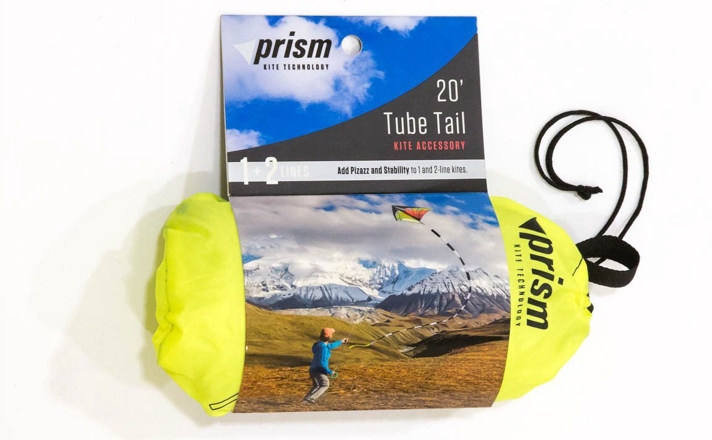 Prism Synapse 140 Foil Kite Bundle with Black & White 20ft Tube Tail Accessory plus WBK Decals & Key Fob