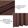 thumbnail image 5 of 2 Pcs Tier Curtains Valance, Rod Pocket Waffle Woven Textured Waterproof Short Window Curtain for Cafe, Bathroom, Kitchen, 5 of 7