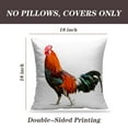 thumbnail image 5 of LALILO Throw Pillow Covers Rooster White Agriculture Animal Beautiful Bird Brown Chicken Colorful Cute Eye Farm Set of 2 Square 18 x 18 Inch Pillowcase, 5 of 5