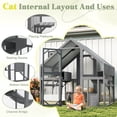 thumbnail image 7 of Villeston Large Outdoor Cat Enclosure for Multiple Cats with 2 Platforms, 2 Resting Box and 1 Bridges, Wooden Feral Cats Shelter with Waterproof and UV Proof Canopy, 7 of 7