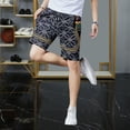 thumbnail image 2 of Pantalones cortos deportivos para hombre, elegantes, a granel, novedosos, sueltos, finos, de verano, para personalizar, ropa de calle con hielo, pantalones cortos para hombre, tallas XL y XXL, 2 of 5