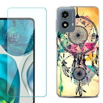 Phone Case for Motorola Moto G 5G 2024, with Tempered Glass Screen Protector, by OneToughShield - Dream Catcher Color