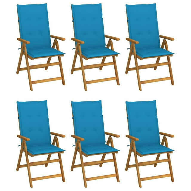 Set de 6 Sillas Plegables para Jardín Casafoyer con Cojines