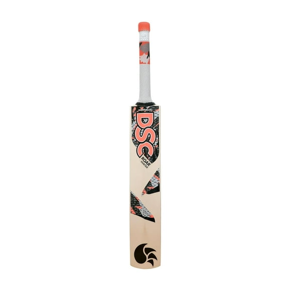 DSC Roar Hunter Kashmir Willow Wood Tennis Cricket Bat , Size 5 | Multicolor , With Full Cover , Made From Lightweight Kashmir Willow