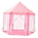 thumbnail image 5 of Tienda de juegos con castillo de princesa, fácil de instalar, tienda plegable portátil para niños, hexagonal de juguete para fiesta en Rosa, 5 of 8