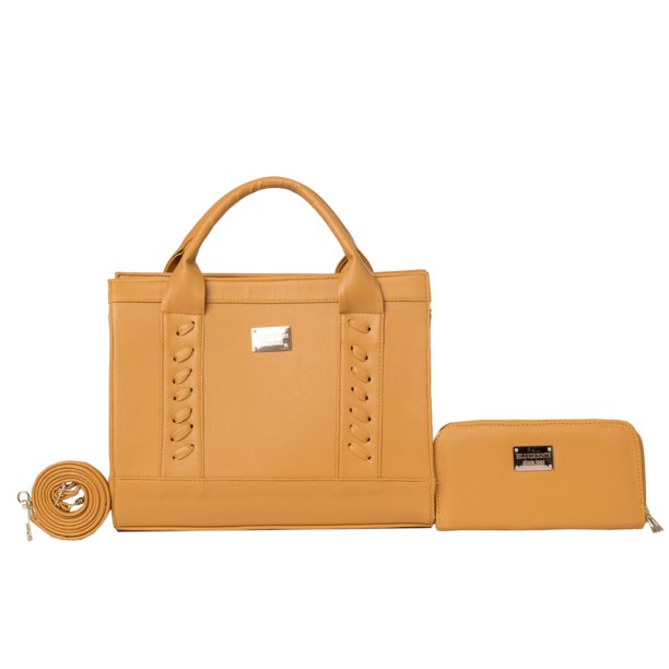 Set de Bolso y Cartera de Moda FANA para Mujer Vianey Mostaza FANA Bolso de Mano