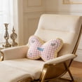 thumbnail image 6 of Butterfly Shaped Throw Pillow, Gingham Plaid Decorative Cushion with Heart Embroidery, Cozy Accent Pillow for Couch,Sofa, Bed, Living Room Decor Pink, 6 of 6