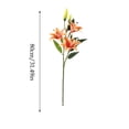 thumbnail image 3 of 31.49in Multi Color Artificial Lily Stem Plastic Faux Flower Wedding Home Hotel Decor, 3 of 6