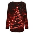 thumbnail image 4 of 50% off Ugly Christmas Sweater! TMOYZQ Women's Long Sleeve Shirts Christmas Tree Print Fall Winter Pullover Sweatshirts Casual Loose Fit Lightweight Cozy Blouse for Xmas Holiday Parties, 4 of 4