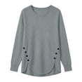 thumbnail image 7 of hotojiny Oversized Tshirts for Women Crewneck Curved Hem Tunic Tees Long Sleeve Loose Basic Tops Fall Pullover(Gray,Large), 7 of 7