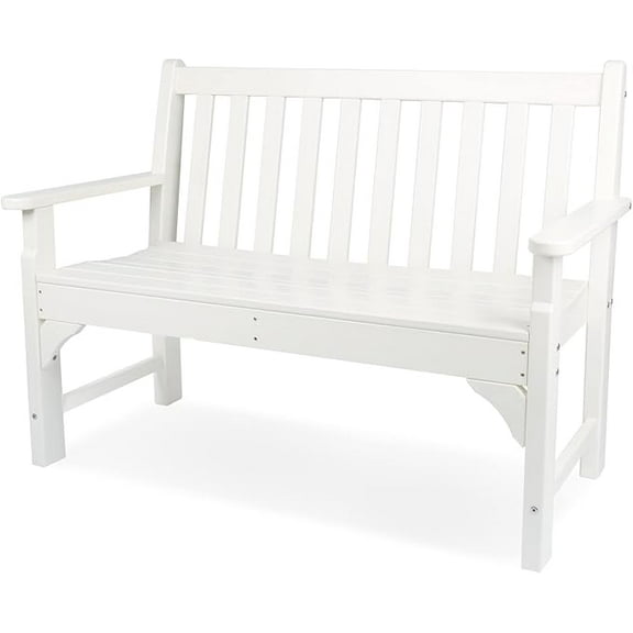 NewTechWood Oxford 48.5 in. 2-Person Ivory Plastic Outdoor Bench
