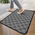 thumbnail image 4 of Dark Gray and Light Gray Checkered Pattern Door Rugs,Washable Non Slip Door Mats Indoor,Decorative Door Mats,Entry Mat Indoor for Entrance,Bedroom,Kitchen,Bathroom,30"x17", 4 of 6