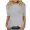 Gray, variant on TKLPEHG Womens 3/4 Sleeve Tops Crew Neck Half Sleeve Top Fashion Solid Color Casual Comfy Lightweight Loose Fall Tops Pullover (Black,M)