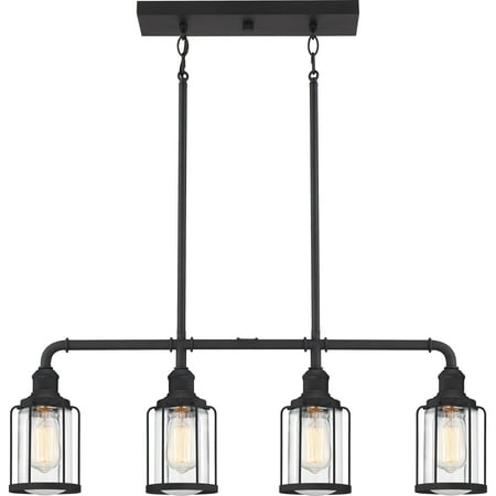 

Quoizel Ludlow 4-Light 34 Kitchen Island Light in Earth Black
