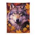 thumbnail image 5 of ONETECH  Animal Wolf Tapestry  Lovely Pet Husky Tapestry Autumn Dream Plant Maple Leaf Tapestry for Living Room Bedroom, 5 of 7