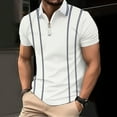 thumbnail image 2 of Camisas de Manga Larga para los Hombres Impresión de Suéter Cremallera Turndown Collar Blusa, Tela Suave Transpirable para Invierno Casual, 2 of 9