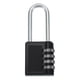 thumbnail image 1 of Cerraduras de combinación de gancho largo Uxcell, cerradura de combinación para casillero de gimnasio, cerradura de puerta de valla exterior, hasp de almacenamiento negro, 1 of 7