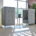 thumbnail image 5 of NBF Lounge Chair Privacy Seating with High Back Panels & Power Outlet for Office Workspace, Gray, Black, 5 of 7