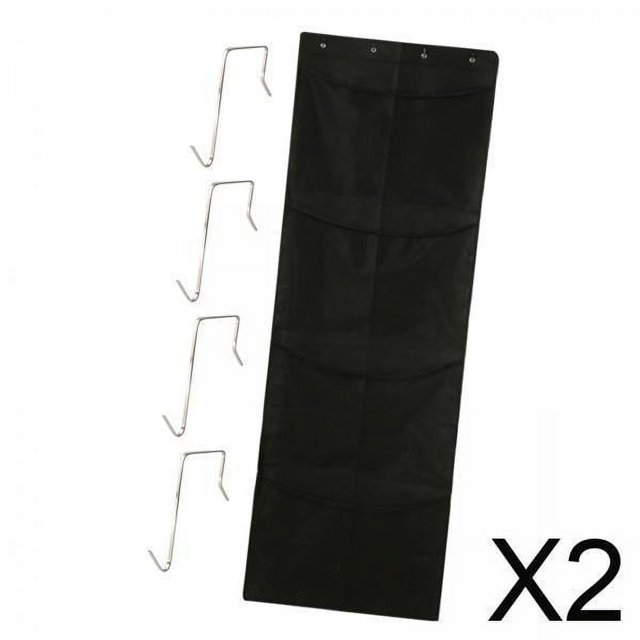 Organizador de bolsa de almacenamiento sobre la puerta Soledad 166cmx58cm Negro