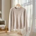 thumbnail image 5 of CBASIHI Womens Sweaters Casual Crew Neck Long Sleeve Pullover Fall Knit Tops XL, 5 of 6