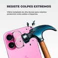thumbnail image 2 of Mica de Cámara Cristal Deluxe 2mm para iPhone 16 / 16 Plus – Protección Vidrio Templado Rosa, Alta Claridad y Ajuste Perfecto, 2 of 6