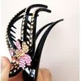 thumbnail image 3 of pinzas para el pelo con diamantes de imitación para mujeres y niñas, pinzas para el pelo con forma de pico de pato, pinzas para el pelo con forma de corazón, pinzas para el pelo para mujeres, pinzas para el pelo para cabello fino, pinzas decorativas para el pelo (flor de ciruela-B) MFZFUKR CDWJ390-1, 3 of 5