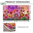 thumbnail image 3 of Spring Summer Live Happy Sunflower Decorative Front Door Mat, Watercolor Abstract Floral Doormat Indoor Outdoor Non-Slip Floor Entryway Rug, Fall Seasonal Home Kitchen Decoration 17x30 Inch, 3 of 6