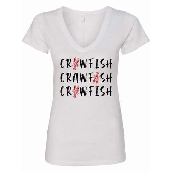 Inktastic Crawfish Crawfish Crawfish Women's V-Neck T-Shirt