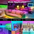 thumbnail image 4 of JJEAN-Smart WiFi Led Lights 100 ft, Compatible with Alexa and Google Assistant Devices, Voice Control, Music Sync Color Changing Strip Lighting, App&Remote Controlled Indoor Light for Bedroom, Party, 4 of 4