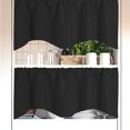 thumbnail image 4 of Black Blackout Curtain Curtain Short Curtain (52 × 18In) A Polyester - 1Pc Curtain, 4 of 8