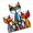Style1, variant on Misright 2D Iron Flat Cats Wall Hanging Art for Living Room Bedroom Hallway Decors