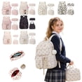 thumbnail image 5 of Large Capacity Backpack Student School Backpack Teen Lovely Bows Backpack,G, 5 of 5