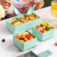 thumbnail image 3 of SmartBy 1400ML Double Plastic Lunch Box Three compartments Sealed Avoid Food Mixing Perfect Meal Match Microwave Lunch Box, 3 of 8
