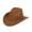 Khaki, variant on Women Men Felt Wide Brim Western Cowboy Hats Belt Buckle Panama Hat