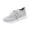 01#Light Gray, variant on Womens Lightweight Sneakers Breathable Walking Shoes Knit Running Shoes Lace Up Athletic Trainers Casual Tennis Shoes