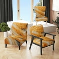thumbnail image 1 of Designart "Harved Gold IV" Chaise d'Appoint Jaune Paysage Abstrait - Fauteuil Moderne pour Chambre, 1 of 7
