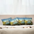thumbnail image 3 of Ambesonne Scenery Throw Pillow Cover 4 Pack, Sunny Fall Day Image, 18", Green Blue, 3 of 6