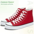 thumbnail image 5 of AOMAIS Womens High Top Canvas Sneakers Lace Up Mid Top Canvas Shoes Comfortable Non Slip Walking Shoes Casual Tennis Shoes for Women(Red US9), 5 of 9