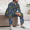 thumbnail image 7 of Lsque Festive Cats and Trees Pattern Long Sleeve Pajama Set for Men - Soft 2-Piece Sleepwear and Loungewear Set with Pockets, Comfy Nightwear-Small, 7 of 7